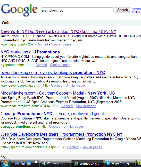 promotion nyc on google