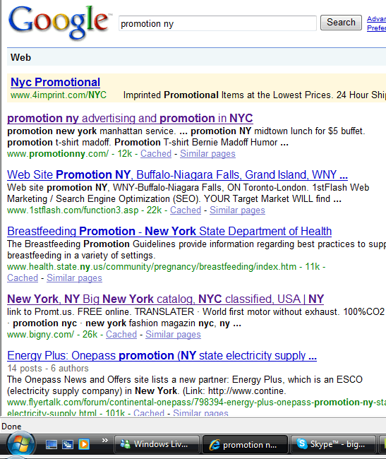promotion ny on google