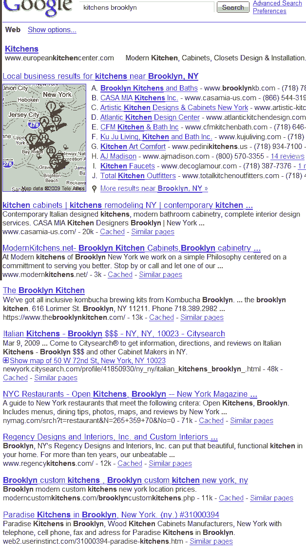 kitchens brooklyn google