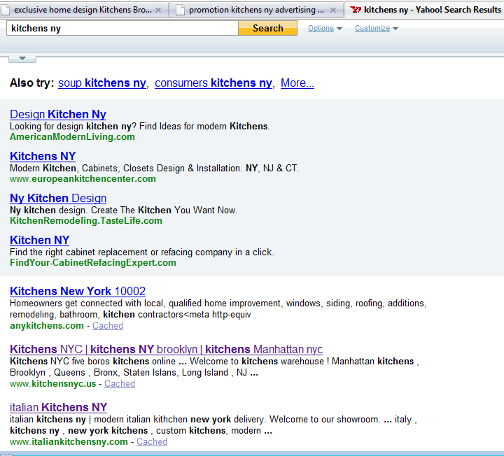 kitchens NY on Yahoo