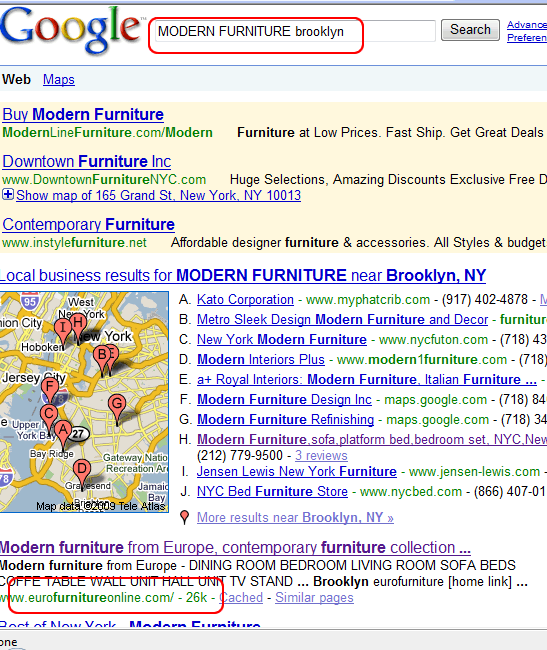modern furniture brooklyn google